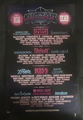 LOUDER THAN LIFE 2022 CONCERT POSTER: NIN Slipknot Kiss Red Hot Chili Peppers • $17.99