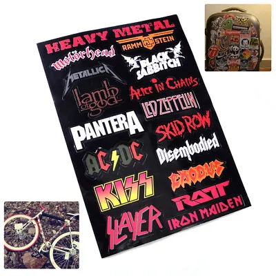 £3.20 • Buy NEW Vinyl Heavy Metal  Band Logo Decal Rock Music Luggage Laptop Stickers Decor