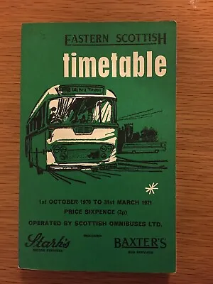 £3.99 • Buy Eastern Scottish, Timetable Book, Dated Winter 1970.