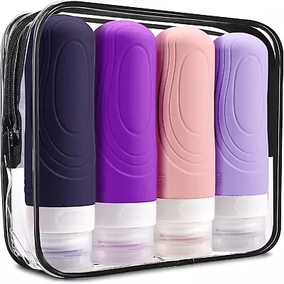 Travel Bottles For Toiletries TSA Approved 3Oz Size Leak Proof Silicone Travel  • $12.88