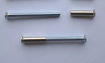 £2.95 • Buy 2 X Door Handle Fixing, Bolts, Screws, Fasteners With Sleeves Suit Hollow Doors.