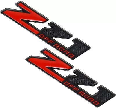 2pcs Z71 Off Road Emblem (3.7  L) Badge For 14-18 Silverado (Black Red) • $10.99