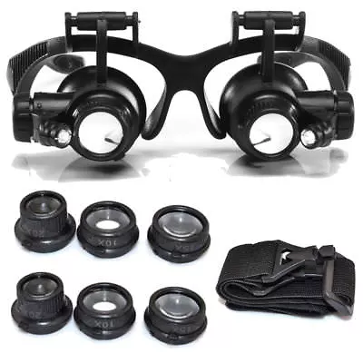 10/15/20/25X LED Eye Jeweler Watch Repair Magnifying Glasses Magnifier Loupe USA • $14.75