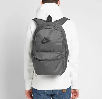 $28 • Buy Nike Heritage Backpack Thunder Grey/Black BA5749-050