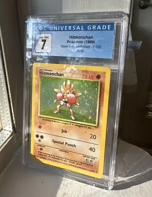 1999 Pokemon Hitmonchan CGC 7 Base Set Unlimited 7/102 Grade 7 NM • $28.97