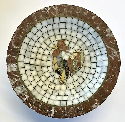 Vintage Mid-Century Modern HEIDE Denmark Danish Mosaic Tile Bowl Rooster Dish • $27.99