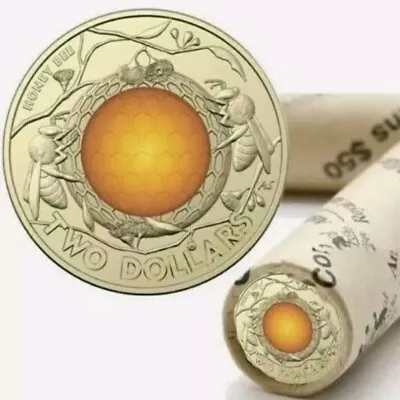 $32.50 • Buy 2022 $2 Honey Bee - Coloured Coin UNCIRCULATED  Ex Mint Roll Lovely Coin