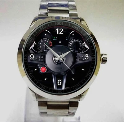$23.89 • Buy New Item!!! Alfa-romeo-stelvio-steering-wheel Sport Metal Watch