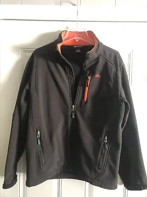 Snozu Performance Mens Jacket Black Red Full Zip Fleece Lined Size M. • $26.97