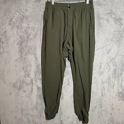 NIke Pants Mens Medium Olive Green Woven Tech Taper Joggers Ankle Zip • $29.99