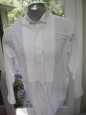 #308 Dracula Costume~ Mens White Victorian Wing Tip Pleated Shirt~ Steampunk Xs • $15