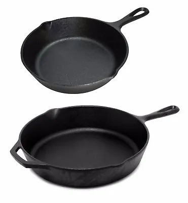 £11.99 • Buy Cast Iron Induction Non Stick Grill Pan Skillet Cooking Fry Frying Griddle Pan