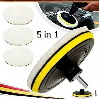 5 Inch Car Polishing Kit Waxing Sponge Pad Wool Disc Wheel Paint Care Buffing • £7.49