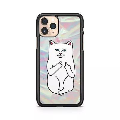 $19.07 • Buy Blue Eyed White Cat Animal Middle Fingers Colours Phone Case Cover