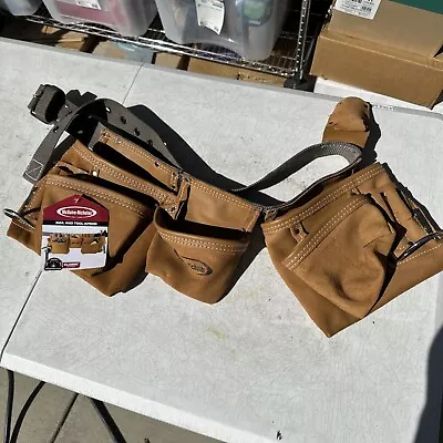 McGuire Nicholas Tool Belt Pouch Leather Contractor's Apron  With Hammer Holder • $34