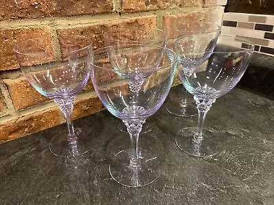 5 Tiffin Twilight Alexanderite Purple-Blue Water Goblet Wine Glasses- Wow! • $110