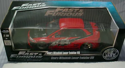 Jada Fast & Furious SEAN'S MITSUBISHI LANCER EVO VIII ☀Tokyo Drift ☀1:18 Scale • $498.98