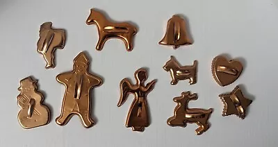 Vintage Mirro? Copper Christmas Cookie Cutters-10 Total • $12.95