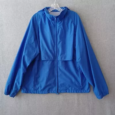 Pacific Trail Jacket Mens XL Blue Packable Jacket Windbreaker Outdoor Jacket • $15.99