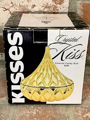 Hersheys Kisses Crystal Candy Dish In Gold By Godinger Shannon Crystal 🔥🔥 • $24.99
