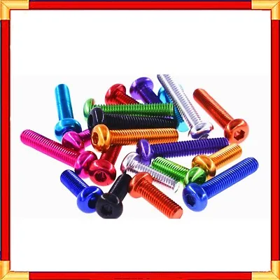 M4 BUTTON HEAD SOCKET CAP SCREW BOLT ALLEN KEY/HEX BOLT ALUMINUM ALLOY L=16-30mm • $2.39