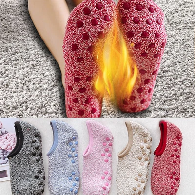 £3.02 • Buy Women Winter Warm Non-slip Socks Home Fleece Thick Bed Slipper Floor Ankle Socks
