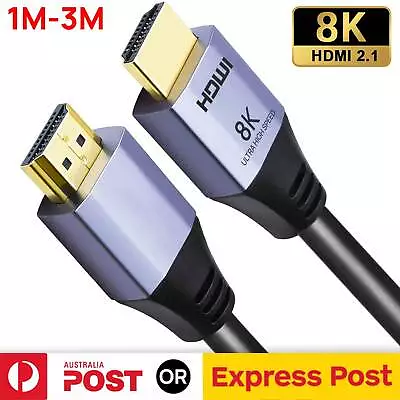 (V2.1 V2.0 8K 4K) Premium HDMI Cable Ultra HD 3D High Speed Ethernet HEC ARC PS5 • $13.95