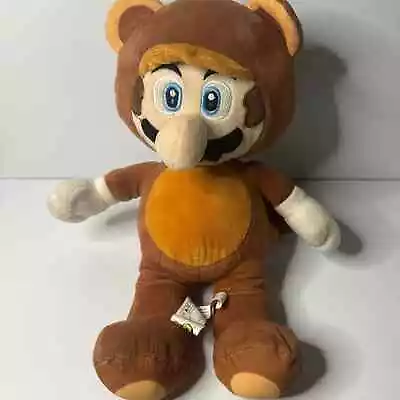 Nintendo Super Mario Bros Tanooki Raccoon Plush 15  2019 • $24.99