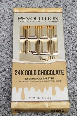 NIB New *MAKEUP REVOLUTION* 16 Shade 24K GOLD CHOCOLATE Eyeshadow Palette • $22