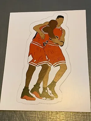 Michael Jordan & Scottie Pippen Vinyl Sticker Decal 4” X 2” - Chicago Bulls • $4.99