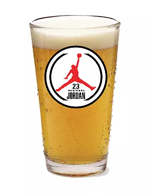 Michael Jordan - 16oz Pint Beer Glass Pub Barware Seltzer Cocktail Soda Tea • $14.95