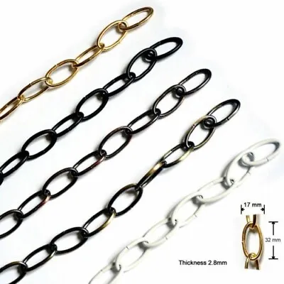 2Pack Chandelier Chain Fitting Lighting Heavy Decorative Chain Link Plated Chain • £5.99