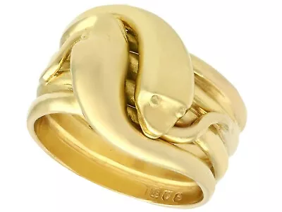 18k Yellow Gold Snake Dress Ring Antique Victorian • $4705