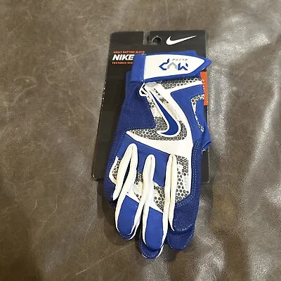 New Men’s Nike MVP Elite Batting Gloves Baseball Adult Small Blue/Gray Camo • $34.95