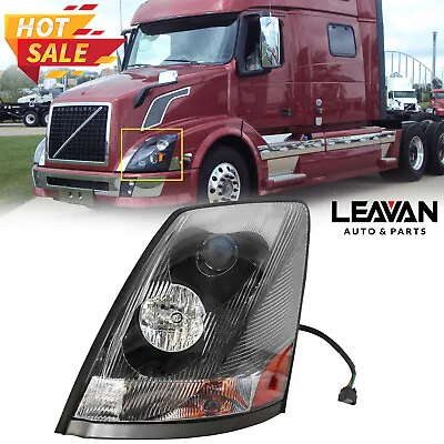 For Volvo VNL 2004-2017 Semi Truck Black Projector Halogen Headlight Left Driver • $119.99