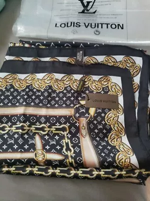 Silk Louis Vuitton Monogram Scarf With Tags And Bag  • $175