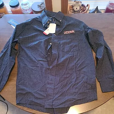 Nice Antigua UCONN Huskies Size M Button Up The Front Shirt. NWT • $18