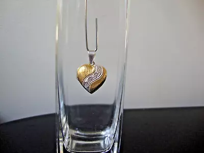 Vintage Vermeil Gold-coated Silver 925 Floral Embossed Heart Locket/pendant • $34.99