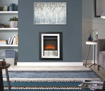 £342.90 • Buy ELECTRIC FIRE CHROME BLACK LED COAL FLAME REMOTE CONTROL FREESTANDING Or INSET
