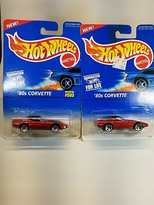 2 Hot Wheels 80's Corvette One Wire Spoke Rims One 5 Spoke Rims # 503 • $12