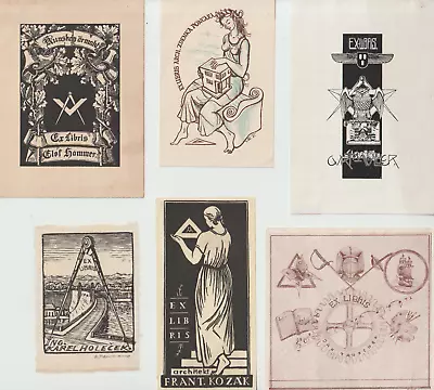 12 Original Art Deco Vintage Masonic Exlibris By V. Artists • $23.50