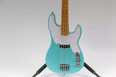 Blue Solid Body Precision Electric Bass Guitar 4 Strings Dot Inlays Bolt On • $274.78