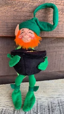 1993 Annalee 5  Green Leprechaun W Pot Of Gold Posable Wire St Patrick’s Vintage • $27