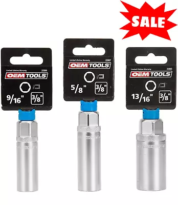 Oemtools 22891 3/8 Drive Magnetic Spark Plug Socket Set With 5/8  9/16  13/16 • $20.98
