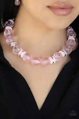 $5 • Buy Paparazzi: Bubbly Beauty - Pink Necklace