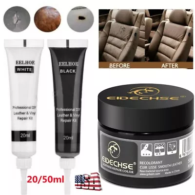 Leather Repair Filler Cream Kit Restore Car Seat Sofa Scratch Scuffs Shoes Holes • $7.35