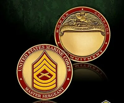 Usmc Marine Corps Master  Sergeant Engravable Ega 1.75   Challenge Coin • $36.99