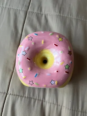 DONUT TOOTHBRUSH HOLDER DOUGHNUT SHAPE CERAMIC Bathroom Accessory • £3