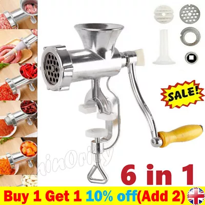 Manual Kitchen Meat Grinder Mincer Stuffer Table Sausage Filler Maker ——UK • £12.99