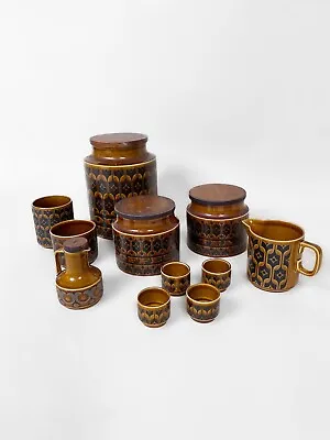 Hornsea 1977 Heirloom Brown Tea & Coffee Serving Pottery Set Collectable Jugs • £50